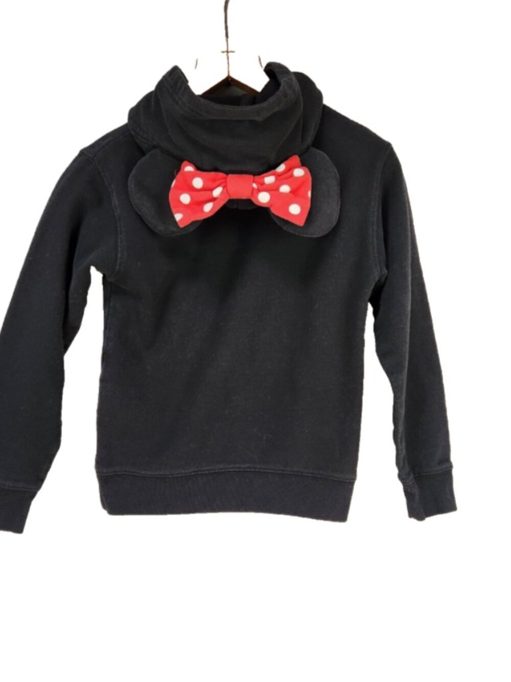Disney Minnie Mouse Big Girls BlacK Size M Hoodie With Ears Disney Parks - Picture 2 of 7